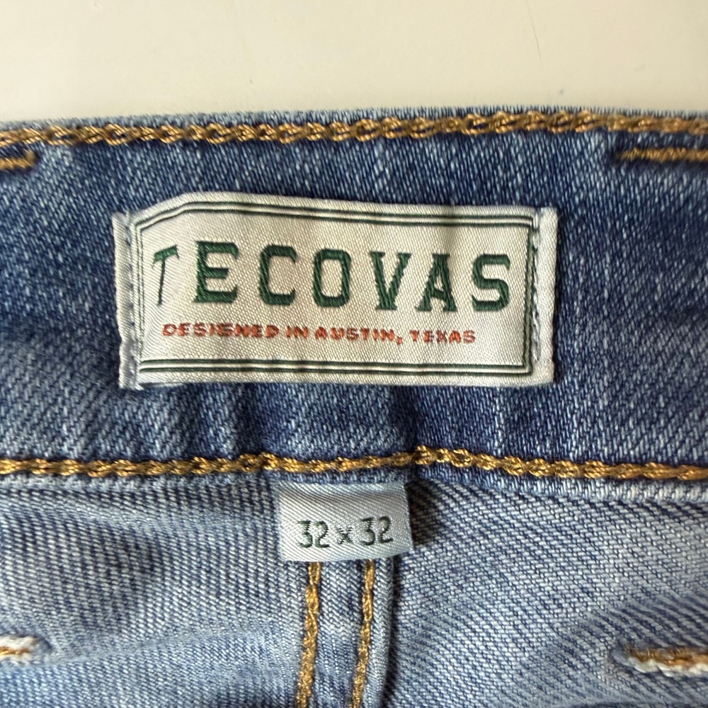 Tecovas Slim Jean Mens 32x32 Blue Premium Stretch Denim Cotton Blend Western - Picture 8 of 16